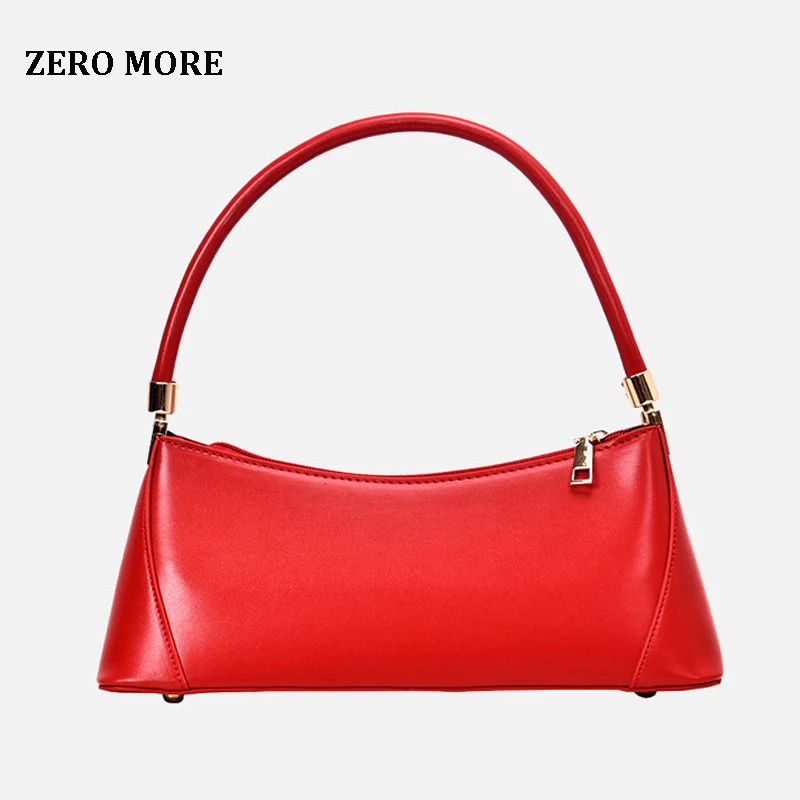 

ZERO MORE PU Leather Ladies Handbag Elegent Vintage Shoulder Bag for Women 2019 Office Lady Commuting Baguette Bags bolsos mujer