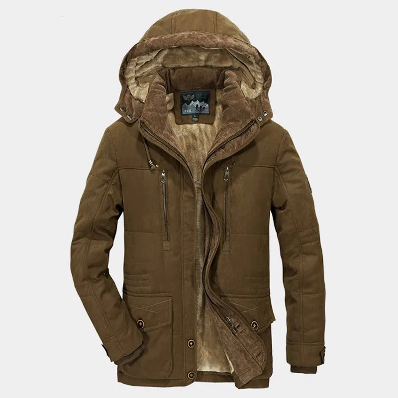 

Plus size 5XL 6XL Men`s Warm Winter Coats Thick Fleece Jackets Male Outerwear Detachable With Hooded Windbreaker Parkas men