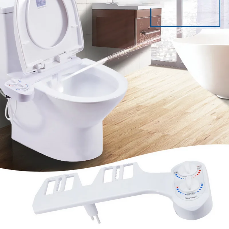 

Non-Electric Bidet Toilet Seat Self-Cleaning Bidet Nozzle Warm/Cold Water Controllable Fresh Water Bidet Sprayer Mechanical