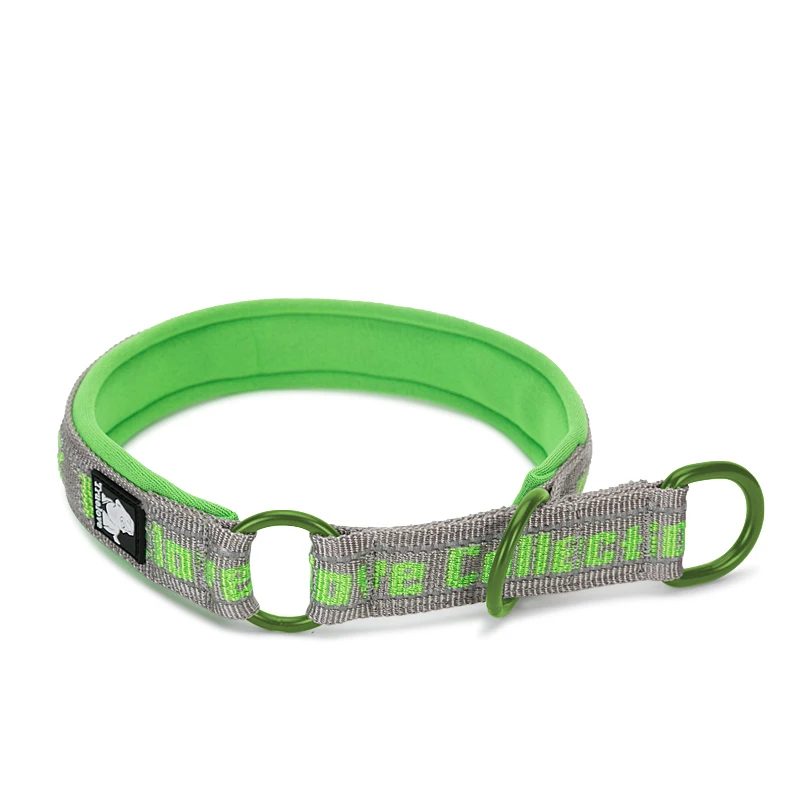 Green dog collar Truelove мягкий скользящий ошейник для собак с вышивкой светоотражающие ошейники для питомцев ошейник для собак дроссель для больших и маленьких собак воротник Перро-Дрессировка - Цвет: Green dog collar