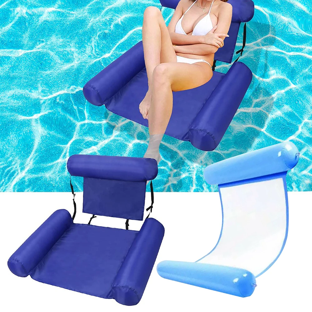 Summer Inflatable Foldable Floating Row Swimming Pool Water Hammock Air