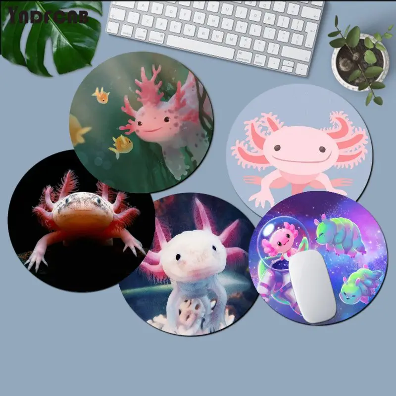 

New Design cartoon Axolotl Rubber Mouse Durable Desktop Mousepad gaming Mousepad Rug For PC Laptop Notebook