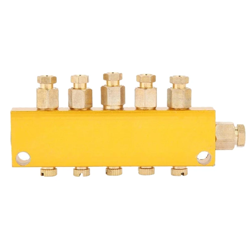 Горячая XD-смазочное масло дистрибьютор давление воздуха Регулирующий распределитель коллектор блок 6 мм на входе 4 мм из поршня масла Дистрибьютор G