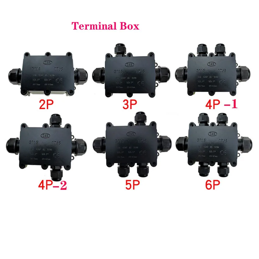 

IP68 Waterproof Junction Box Electrical 2/3/4/5/6 Way Enclosure Block Cable Connecting Line Protection for Wiring Accessories