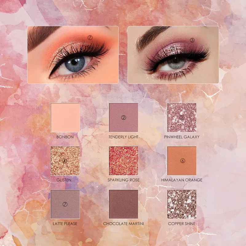 Sunrise 9 Colors FOCALLURE Sunrise тени для век палитра 9 цветов блеск матовый Пигмент Тени для век макияж Рассыпчатая Пудра Тени для век Палитра - Цвет: Sunrise 9 Colors