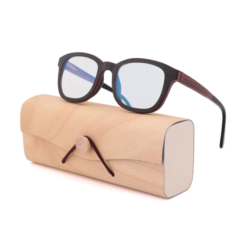 Модные ретро деревянные очки Зебра анти-УФ UV400 синий светильник очки анти-голубые лучи компьютерное излучение блокирующие очки для мужчин и женщин - Цвет оправы: Ebony