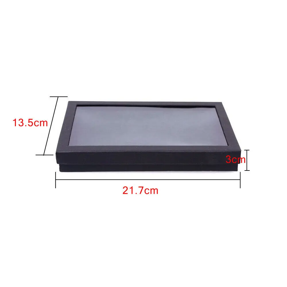 Velvet Jewelry Ring Display Organizer Case Tray Holder Earring Storage Box