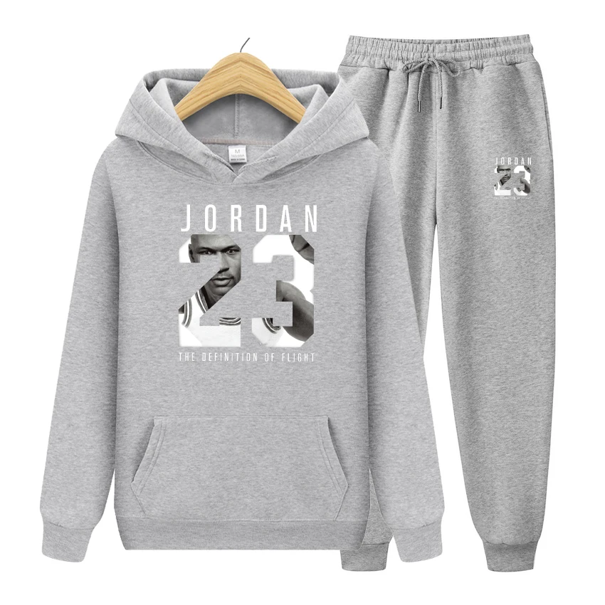 picture color 23 JORDAN осень зима мужские наборы толстовка+ брюки 2 шт. наборы Повседневный Спортивный костюм Мужская спортивная одежда тренажерные залы фитнес пот брюки наряд - Цвет: picture color