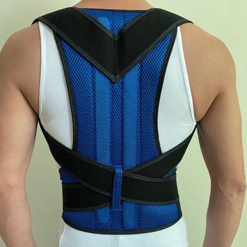 Adjustable black back posture corrector corset back brace waist lumbar support belt unisex straight corrector XS-5XL