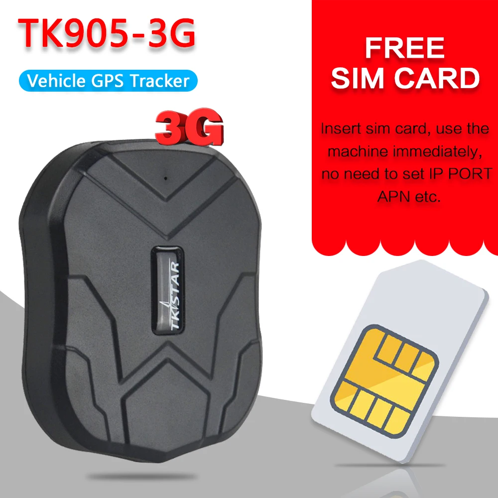 G GPS трекер для автомобиля TKSTAR TK905 3G 60 дней в режиме ожидания водонепроницаемый