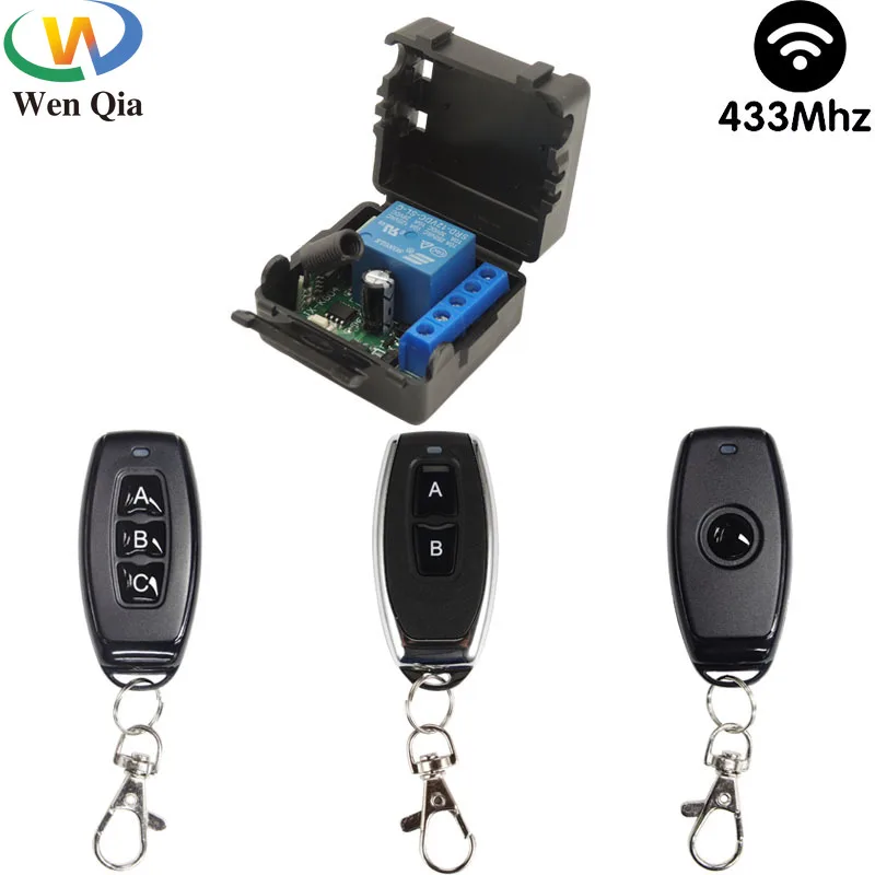 Electronic Lock Switch 12V 10A Wireless Remote Control Relay Module 433MHz Rf Transmitter Key Fob for Smart Home LED DIY | Обустройство