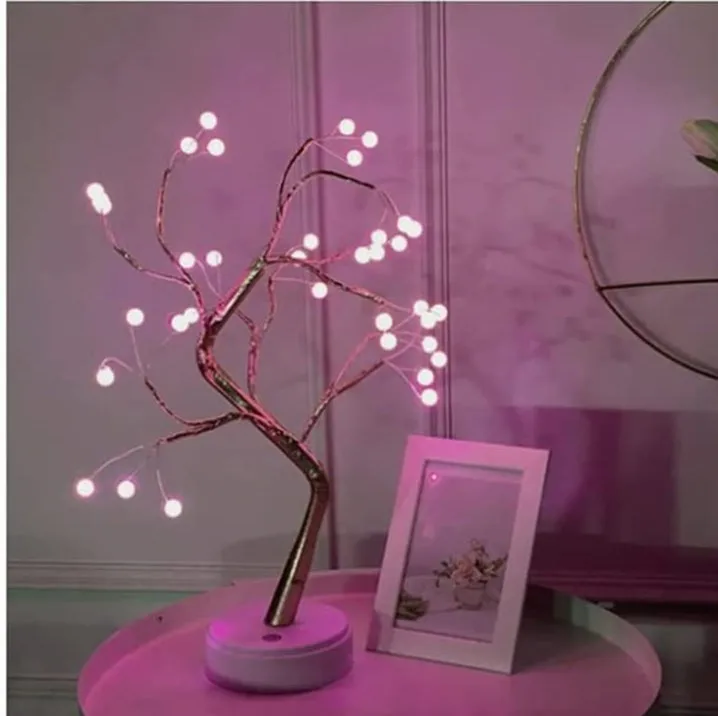 night light lamp LED Night Light Mini Christmas Tree Light Twinkling Copper Wire Light Garland Lamp For Holiday Home Kids Bedroom Decor Luminary motion sensor night light Night Lights