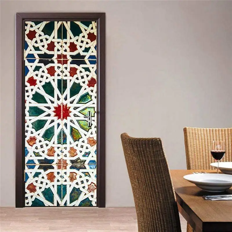 3D Наклейка на стену художественный Декор ПВХ Съемная Фреска плакат сцена окна двери(калейдоскоп