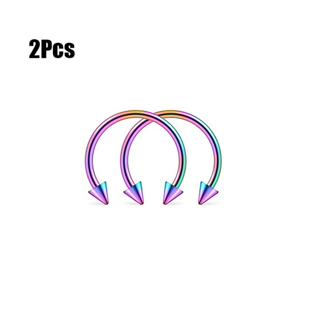 Steel Not Allergic C Shape Nose Ring Horseshoe Hoop Earrings Cartilage Piercing Clip Lip Ring Body Jewelry Nose Rings