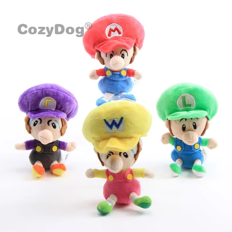 4 шт., серия Mario, детские игрушки Mario Luigi Baby Wario Waluigi, плюшевые игрушки для кукол, игрушки для игры в Марио, игрушки для детей, подарок на день рождения