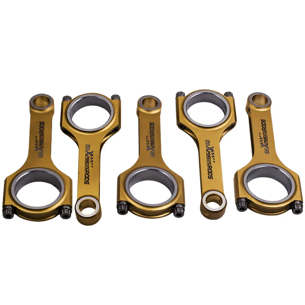 

5 x 144mm H-Beam Connecting Rods Rod Conrod For Audi RS2 2.2L Turbo 5cyl Conrod 800+HP 4340 Forged Steel H-Beam Connecting Rod