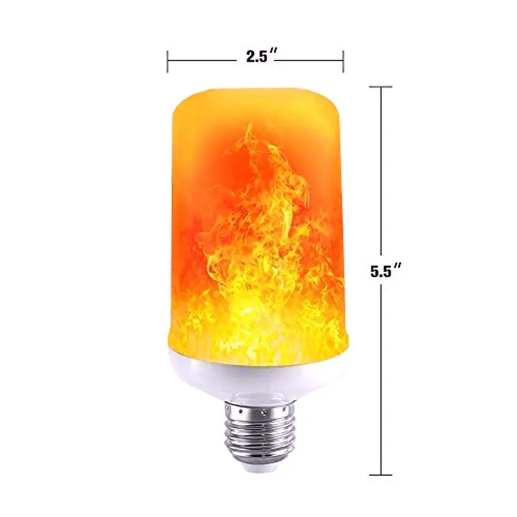 7W Gravity Induction Lamp 108 Beads Simulation Flame Bulb Led Lamp Fake Flame Torch Light Sale