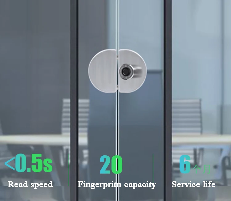 12 мм стеклянный дверной замок биометрический отпечаток пальца без ключа Электронный замок USB литиевая батарея Офис/магазин/Витрина/файл замки для шкафов