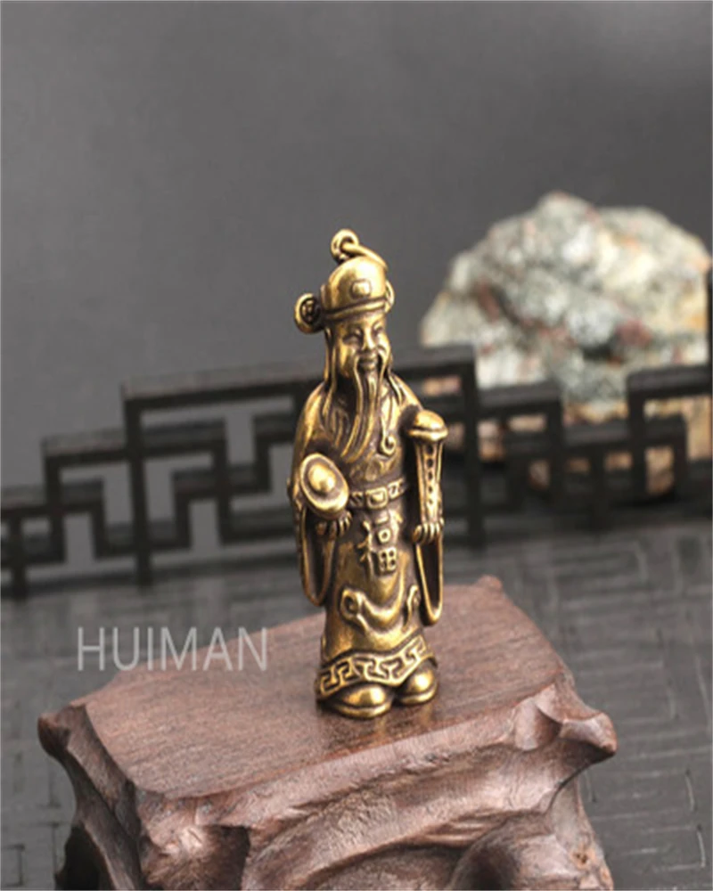 

Chinese Pure Brass The God Of Wealth Statue Metal Handicraft
