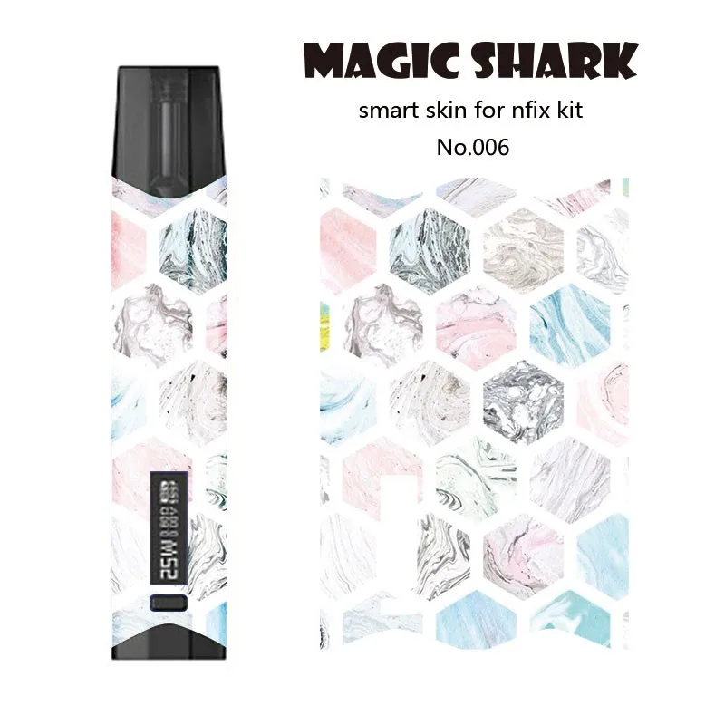 Наклейка Magic Shark 2021 для Smok Nfix Wood Leaf Ventta Skull Devil кожаная лента Vape Pod не выцветает |