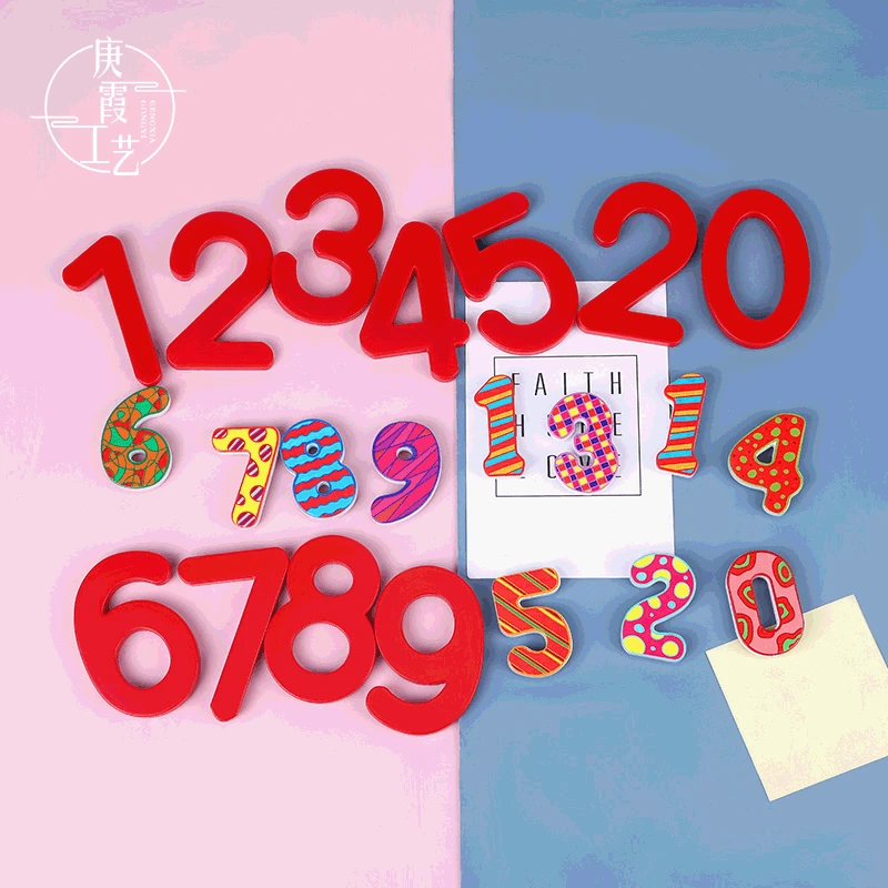 

Digital refrigerator stickers creative message stickers New Year party refrigerator decorations Cartoon digital magnetic sticker