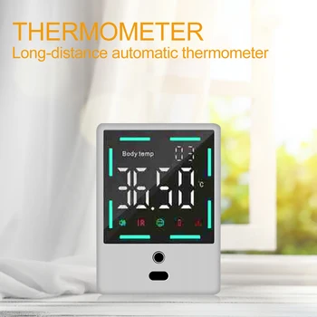 

Contactless Digital Automatic Infrared Thermometer Temperature Measuring Tools Plastic LCD Thermometer Hygrometer