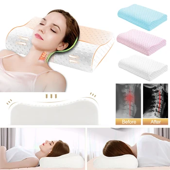 

Orthopedic Neck Pillow Memory Foam Bedding Pillow Neck Protection Slow Rebound Shaped Maternity Pillow For Sleeping 40*25CM