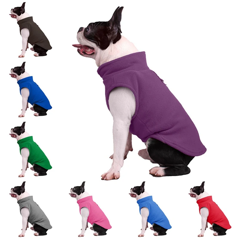 Pet Dogs Clothes Winter Fleece Costumes Puppy Bulldog Clothing Jacket