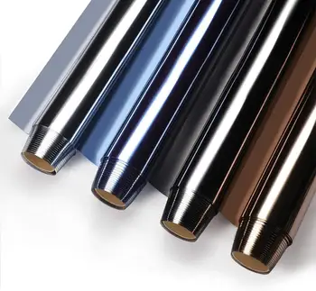 

LUCKYYJ One Way Window Film Privacy Heat Control Anti-UV Self-adhesive Glass Film Reflective Mirror Window Tint Glass Stickers
