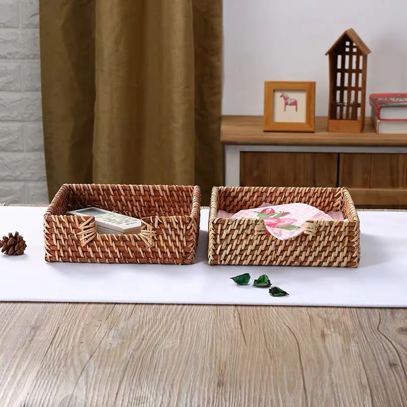Cane plait stores basket manual primary color sitting room sundry desktop to arrange receive basket indoor furniture decoration
