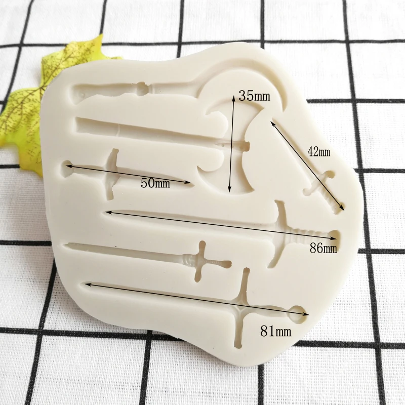 KLM выбор Ретро меч силиконовая форма для шоколада украшения торта инструмент детская глина "сделай сам" форма