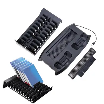 

Mutilfunction Gaming Console Stand Holder Cooling Fan Stands W/ USB Storage with Charging Station For XBOX ONE S Slim Console