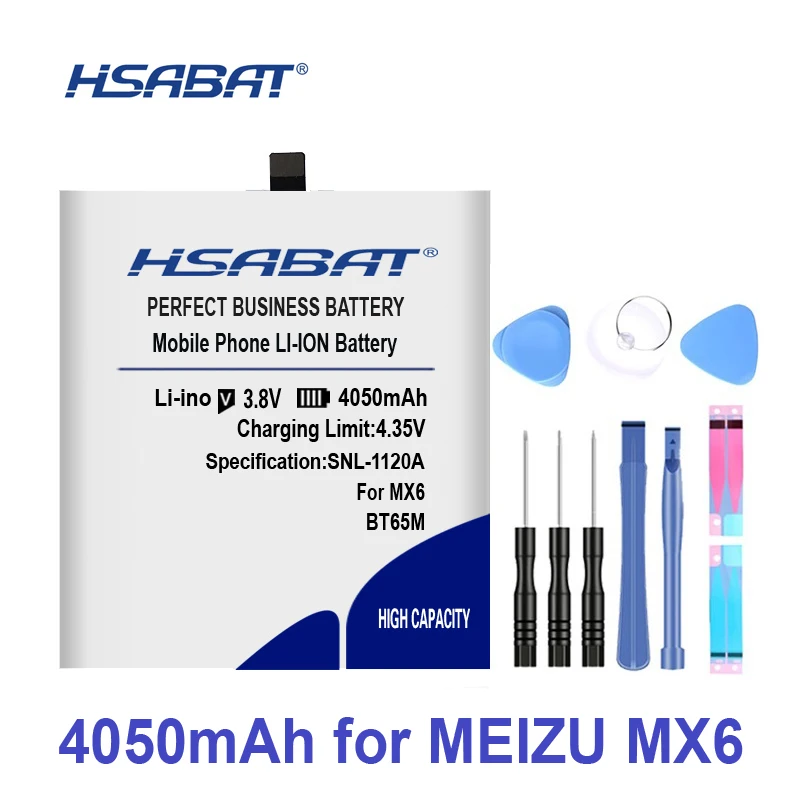 HSABAT 4050 мАч Высокая емкость аккумулятор нулевого цикла для MEIZU MX6 PRO 6