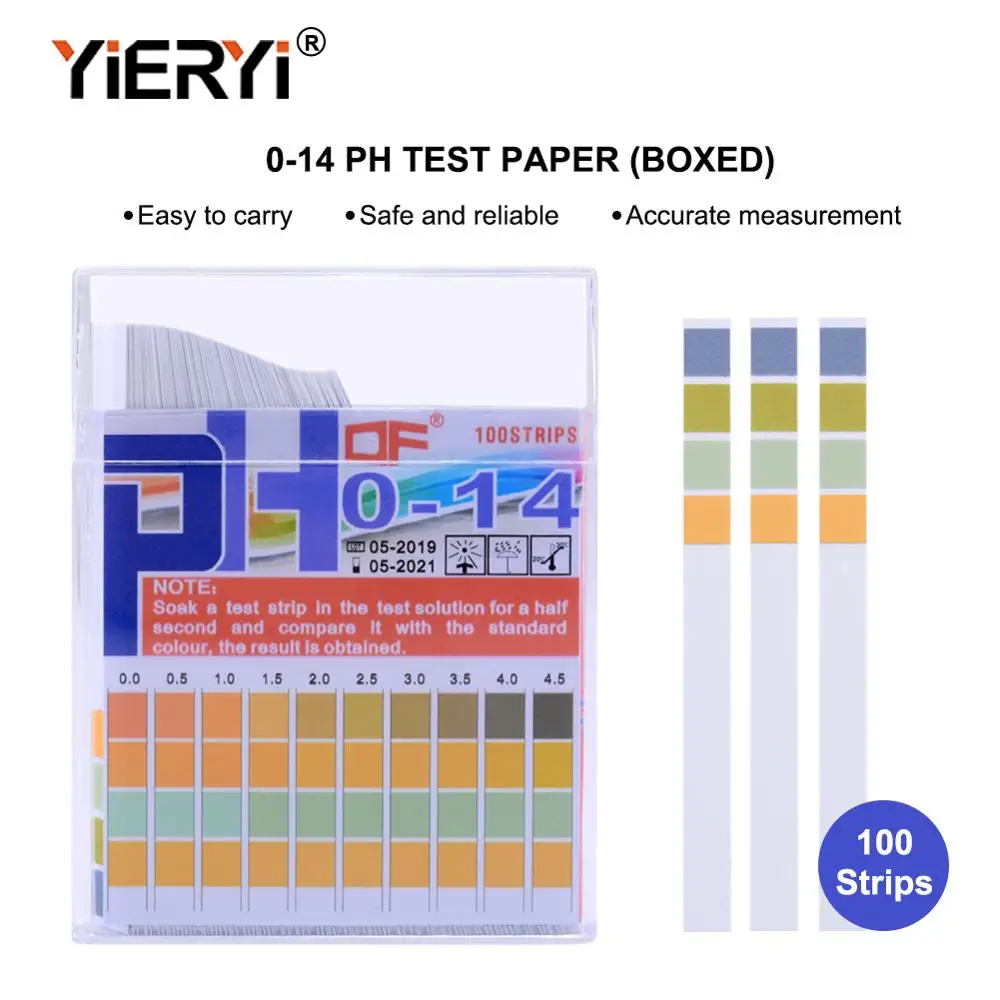 Yieryi 100 полосок/коробка pH Тест-Полоски полная шкала дальности Премиум Лакмус тест er бумага идеально подходит для теста pH уровень воды
