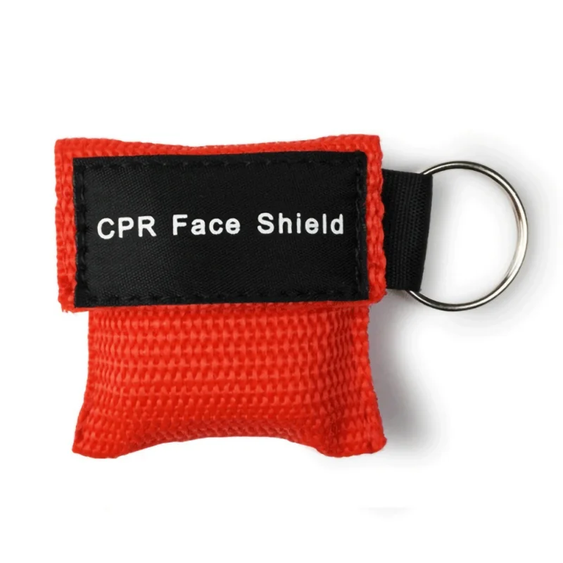 CPR маски PE материал нейлон мешок рот в рот дыхательная маска CPR обучение на открытом воздухе Кемпинг Туризм безопасность выживания аксессуары - Цвет: Красный