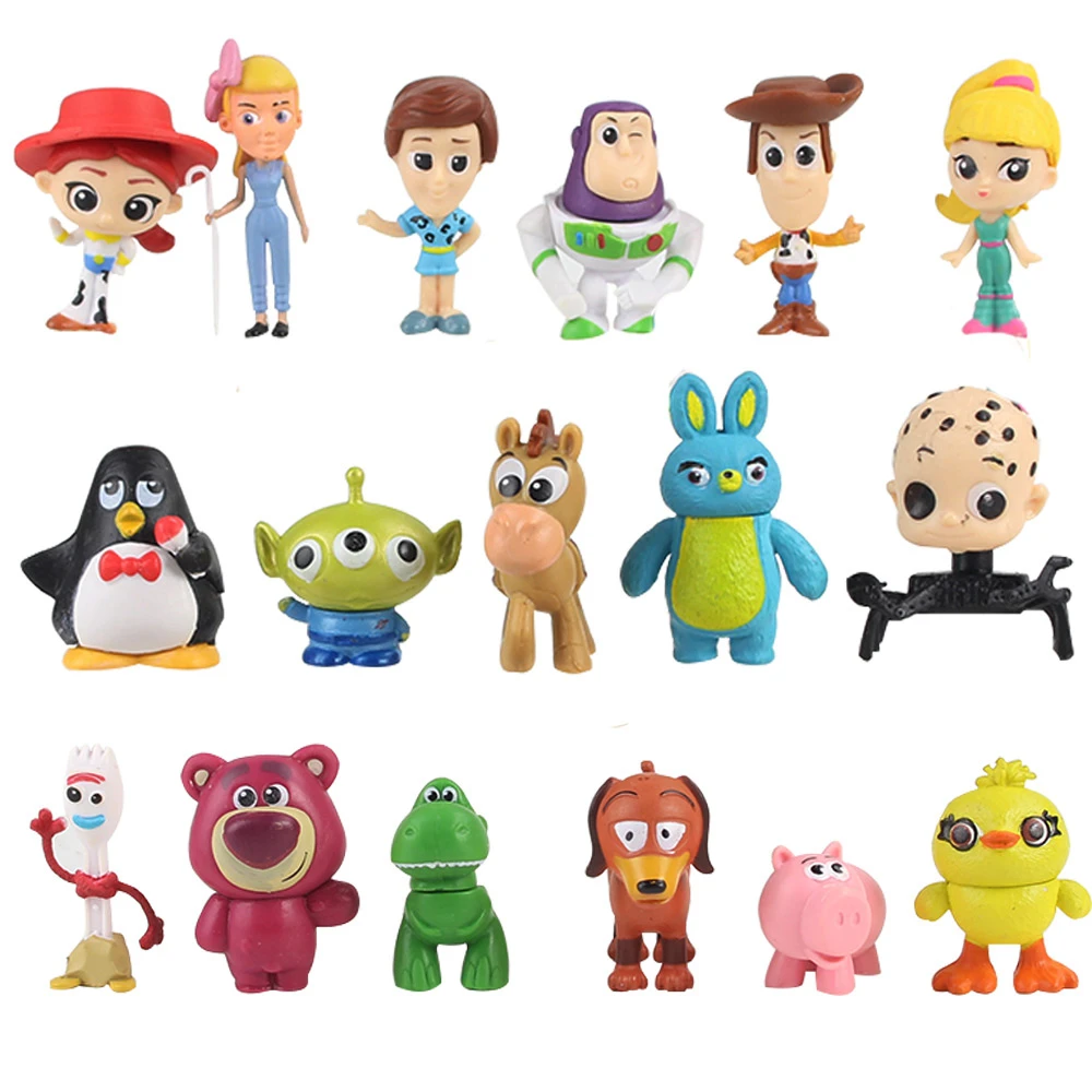17ピース ロットトイストーリー漫画ウッディジェシーバズ ローズクマかわいいミニ車の装飾人形pvcアクションフィギュアモデルおもちゃ Null Aliexpress