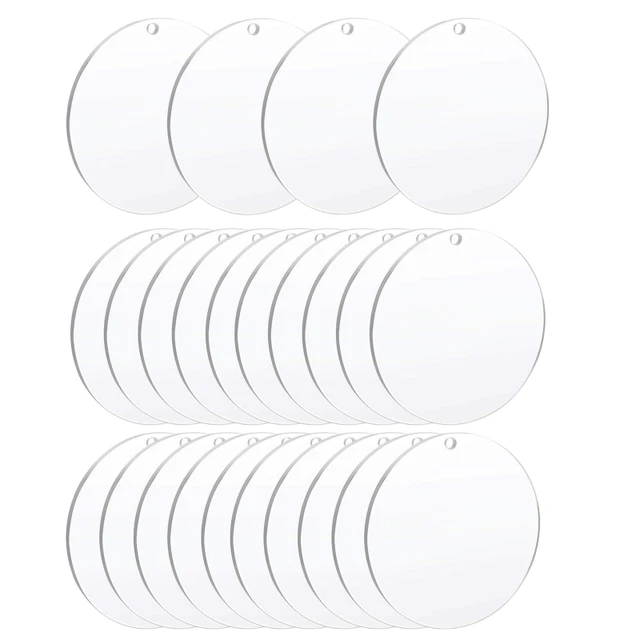 Set of 5 or 10 circle ornament hardboard blanks, 4 circle