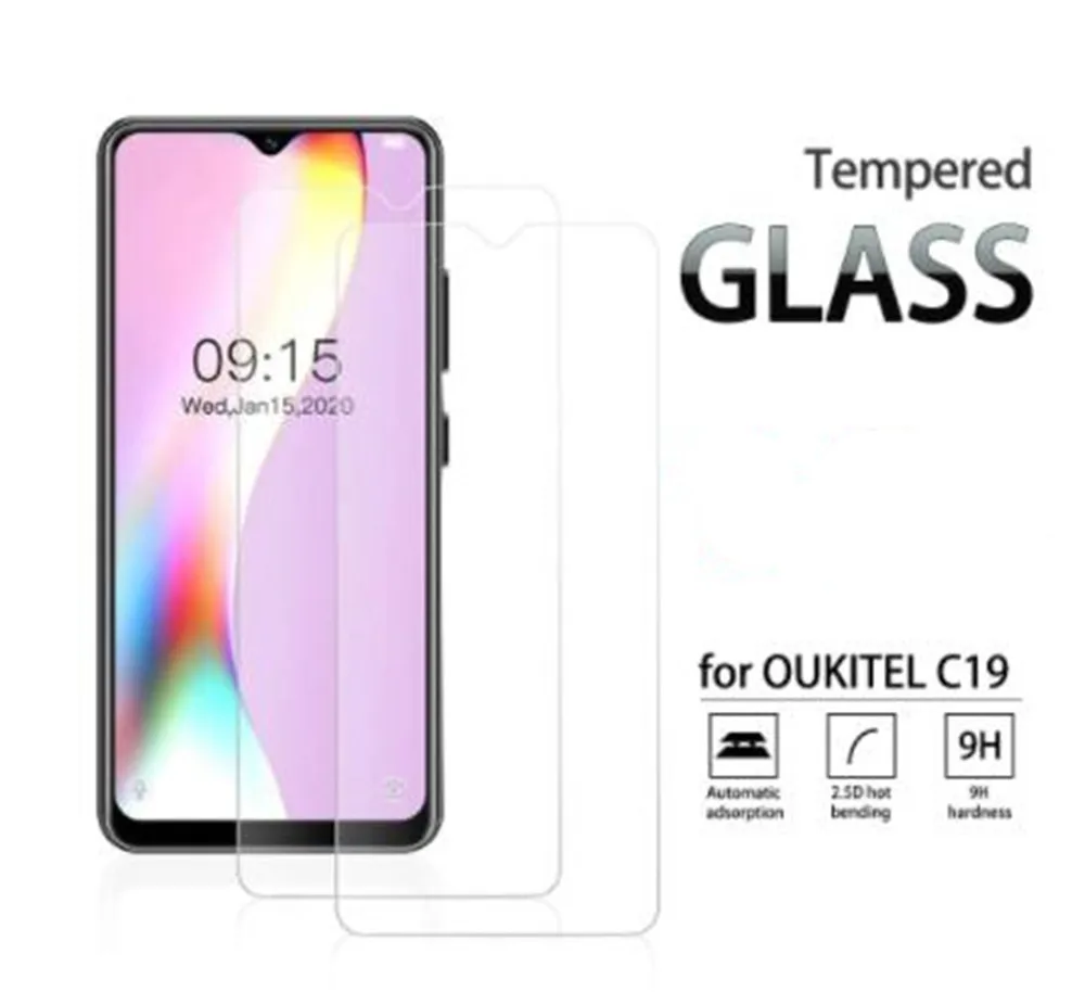 Full Tempered Glass For Oukitel C19 C21 C16 Screen Protector for C18 C17 C13 C12 C11 Pro Protective Film | Мобильные телефоны и
