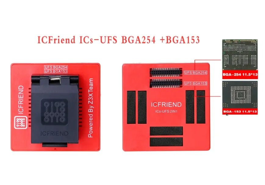 Новинка 2020 100% оригинальные адаптеры UFS ICFriend ICs 3 в поддержке 1UFS BGA254 BGA153 BGA9 с FYCIL JTAG box