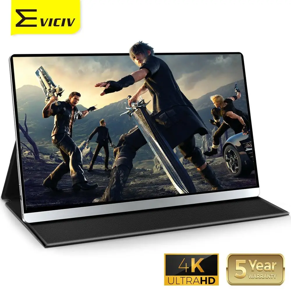 EVICIV 4K дисплей 15 6 портативный монитор для PS4 Xbox IPS 1000:1 второй экран 3 мс FreeSync USB C