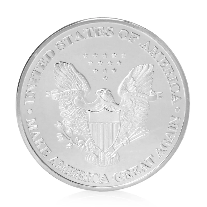 

Silver Plated Donald Trump Make America Great Again President Commemorative Coin
