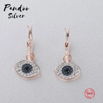 

PANDOO Fashion Charm Sterling Silver Original 1:1 Copy, Devil's Eye Mysterious Personality Earrings Women's Luxury Jewelry Gifts