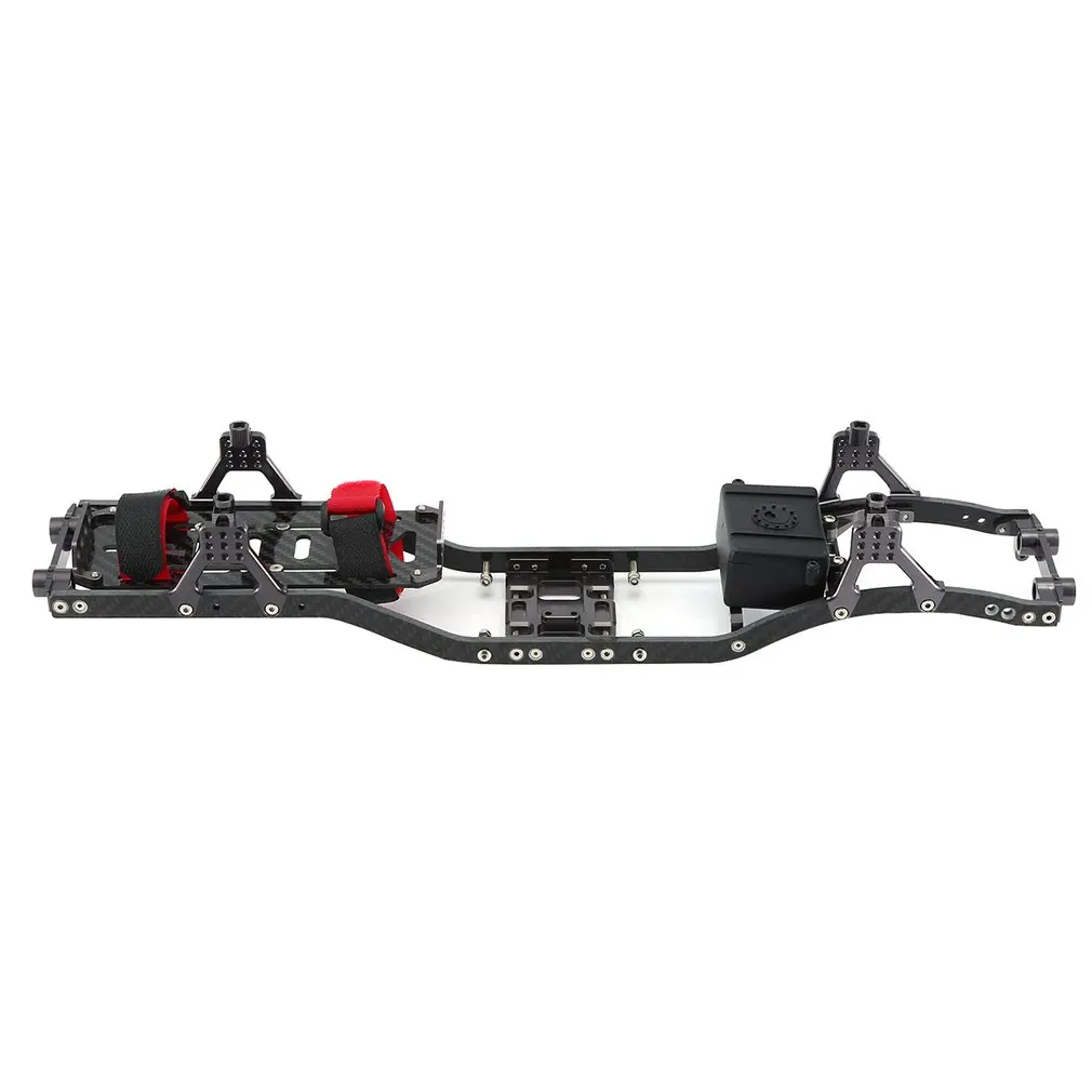 Axial SCX10 3K Carbon Fiber Racing Complete Frame Set with Carbon Fiber Battery Board Plastic Receiver Box for RC Crawler
