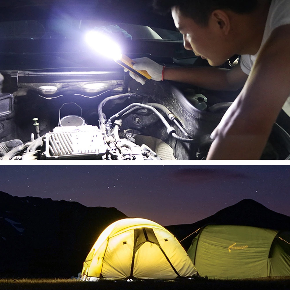 Z20 Flashlight With Magnet Work Lamp Car Flashlight Multifunction Inspection Lamp Bottom With Magnet Rotatable Hook Working Lamp