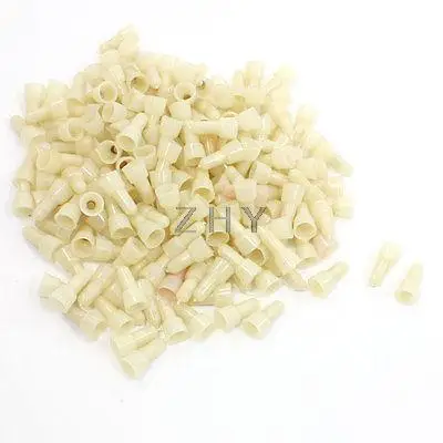 

180pcs 4mm Tin-plated Tube Closed End Caps Insulating Wire Connectors SD3 Beige
