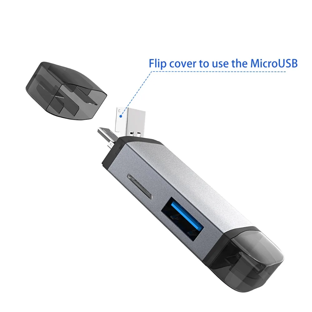 Док-станция USB 3,0 кард-ридер для Macbook type C мобильный OTG чтение TF карта SD карта USB накопитель и мышь клавиатура