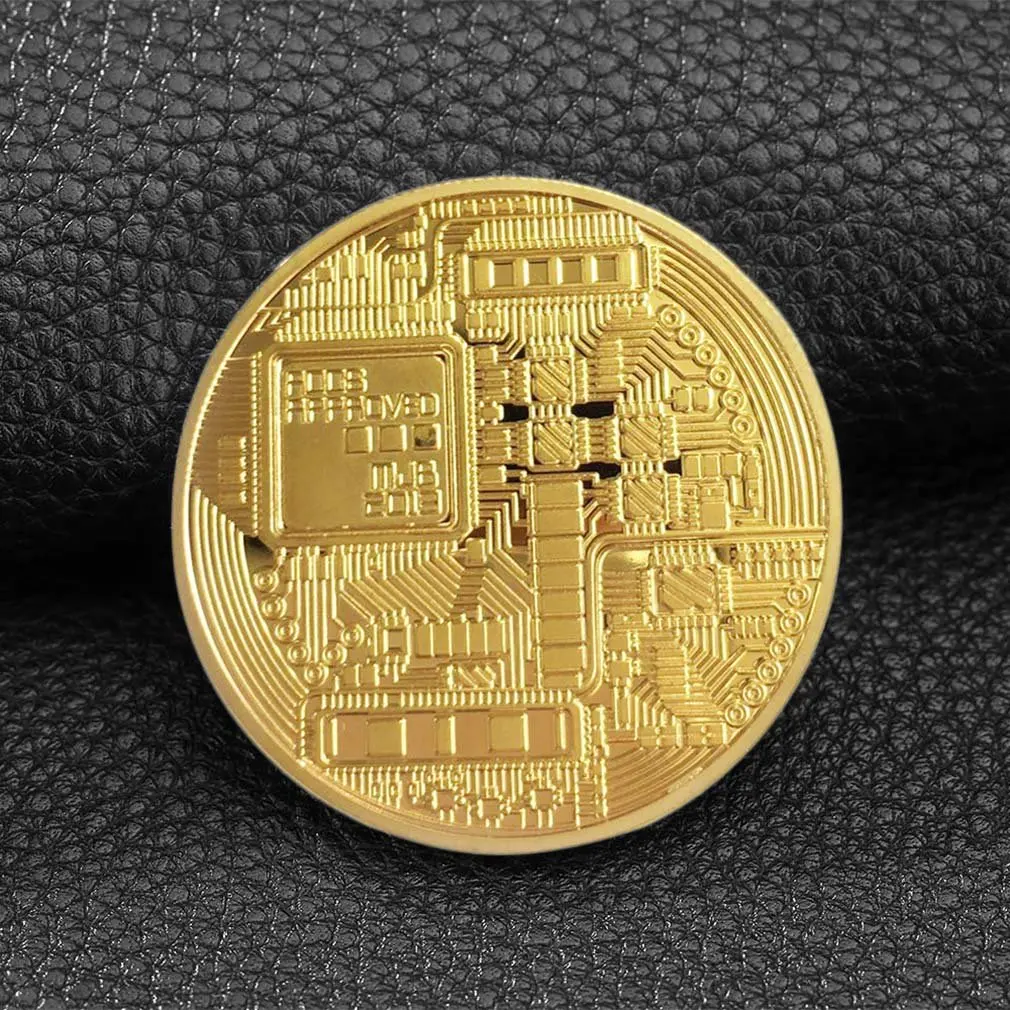 Gold Plated Bitcoin Coin Collectible Art Collection Gift Physical  commemorative | eBay
