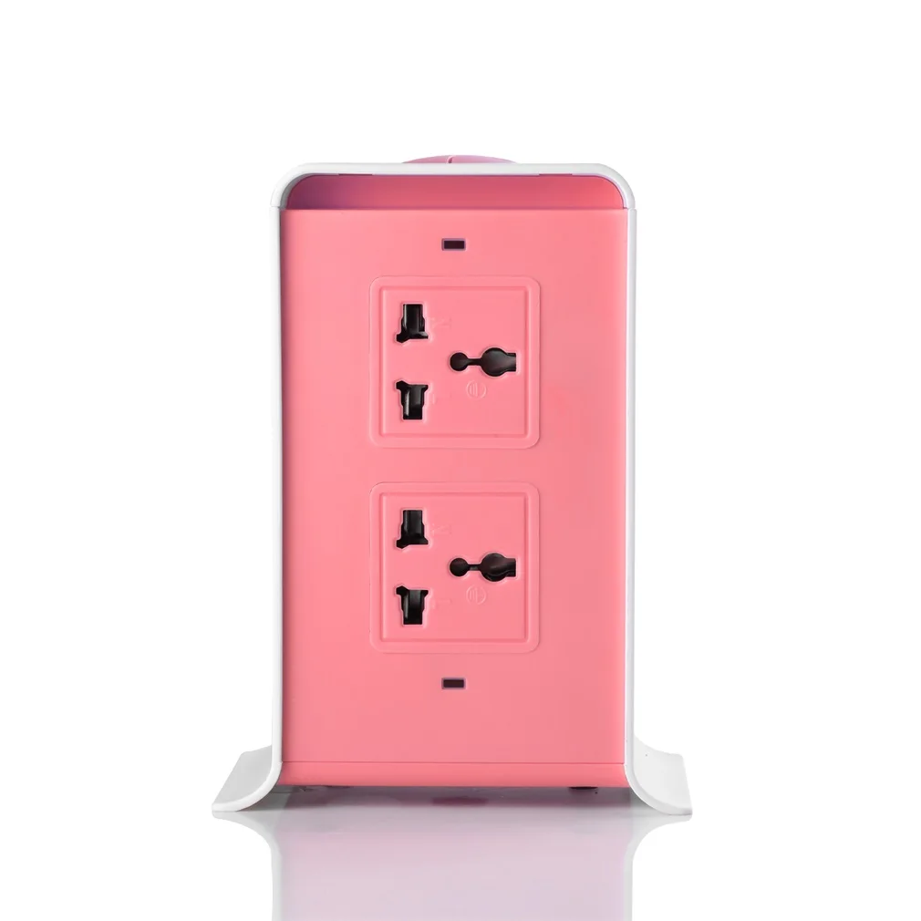 ABS+ огнестойкий 8 выход 4 USB защита от перенапряжения башня полоса вертикальный шнур питания настольная розетка США/Великобритания/ЕС вилка JW-501