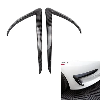

One Pair Fog Lamp Frame Decoration Blades Strip Car Modification Anti-collision Strip Suitable For Tesla Model 3