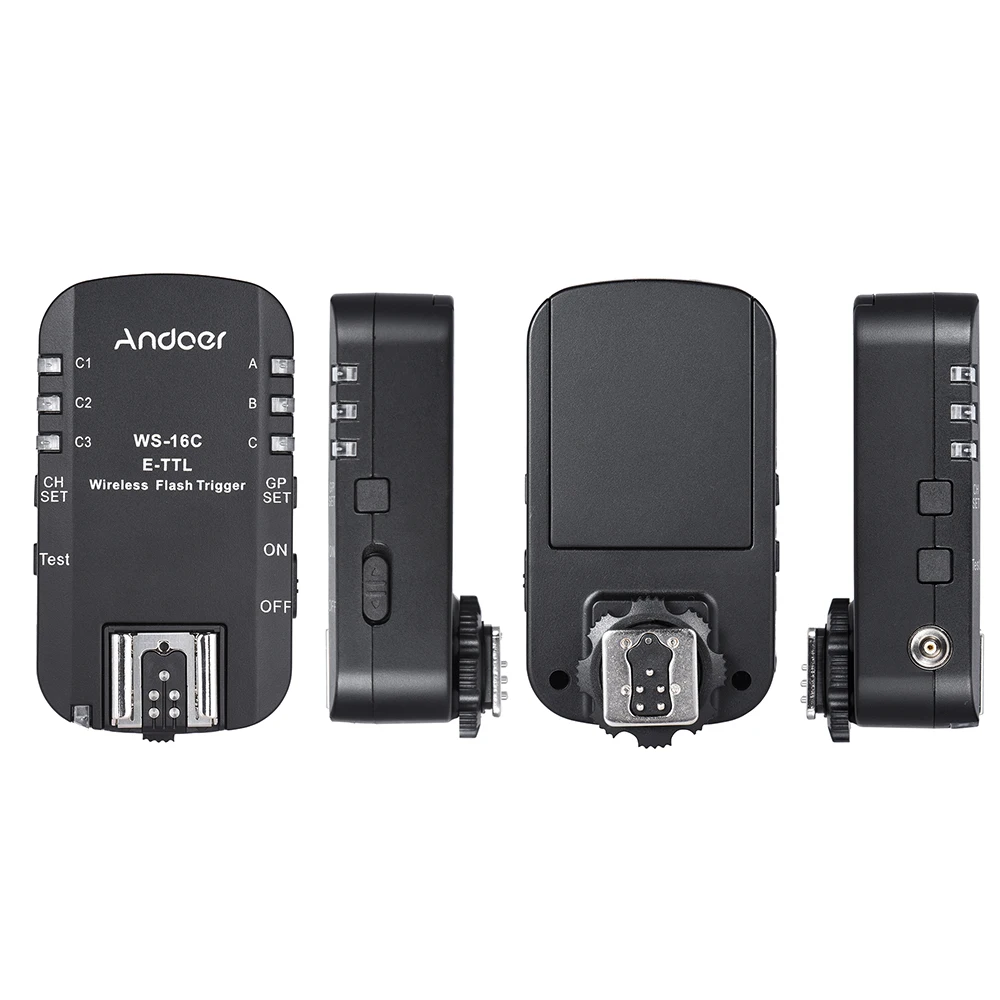 Andoer WS-16C E-TTL беспроводной трансивер триггера вспышки 2,4 GHz 1/8000s Высокоскоростная синхронизация для Canon для YongNuo